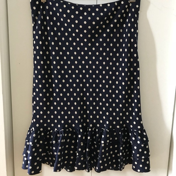 Ralph Lauren Dresses & Skirts - <Ralph Lauren> Silk Dot frilled Skirt